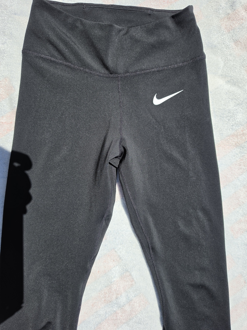 Nike Black  Leggings with White Swoosh